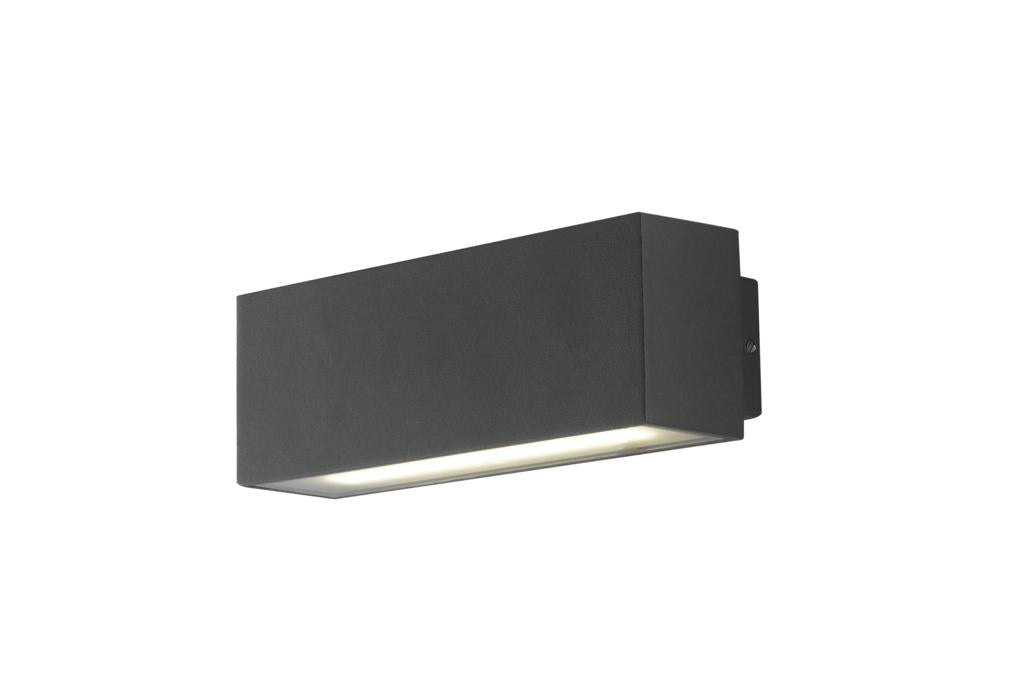 Applique per esterno in alluminio goffrato nero IP54 led integrato con regolazione luce 3000-4000°k disponibile in due misure ALGERO Applique per esterno in alluminio goffrato nero IP54 led integrato con regolazione luce 3000-4000°k disponibile in due misure ALGERO